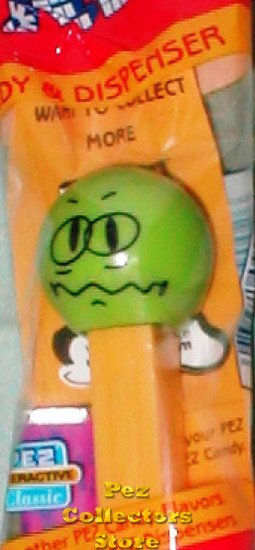 (image for) Worried Funky Face Pez on Yellow Stem MIP