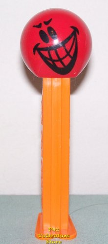 (image for) Mischevious Funky Face Pez on Orange Stem Loose