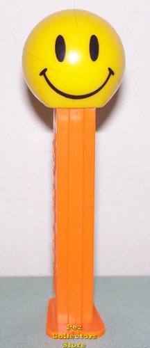 (image for) Smiley Funky Face Pez on Orange Stem Loose