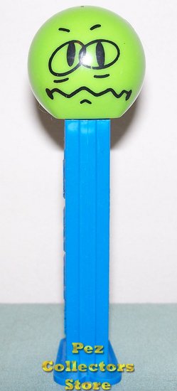 (image for) Worried Funky Face Pez on Blue Stem Loose - Click Image to Close