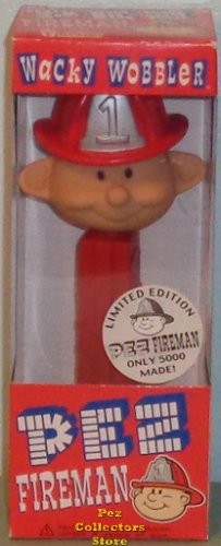 (image for) Pez Pal Fireman Wacky Wobbler In Package Limited Edition