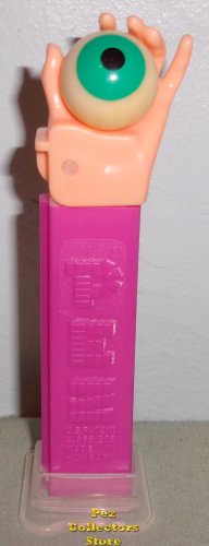 (image for) Psychedelic Eye Pez Flesh Hand Green Eye on Purple Stem