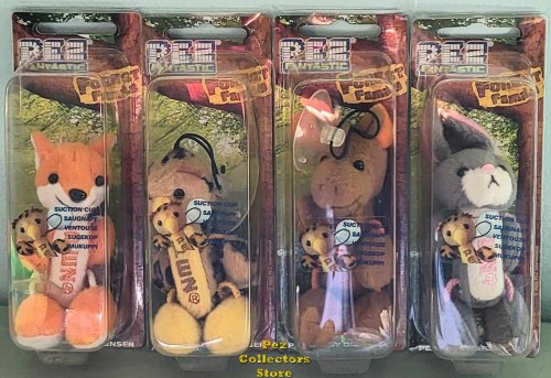 (image for) European Forest Family Plush Pez Suction Cup Set of 4
