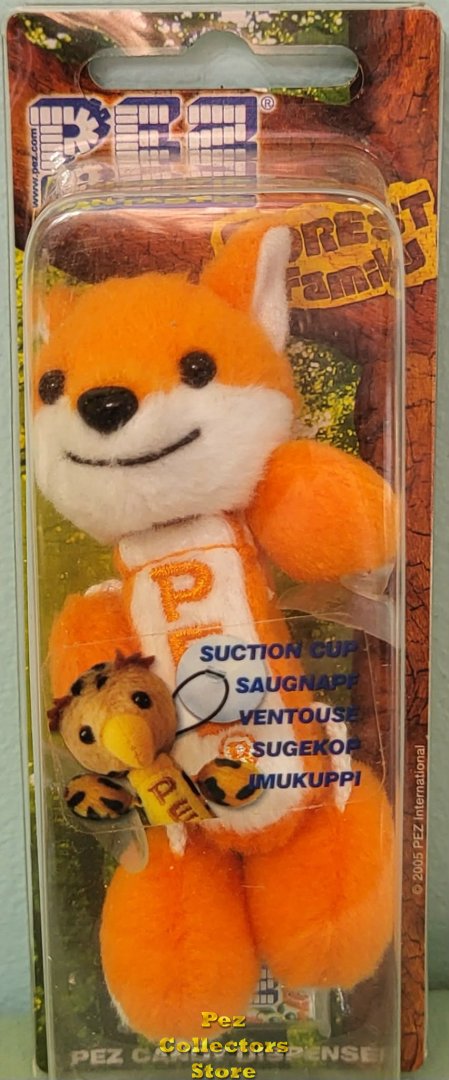 (image for) European Forest Family Fox Plush Pez Suction Cup