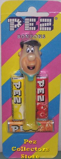 (image for) Fred Flintstone Pez Mint on European Striped Card