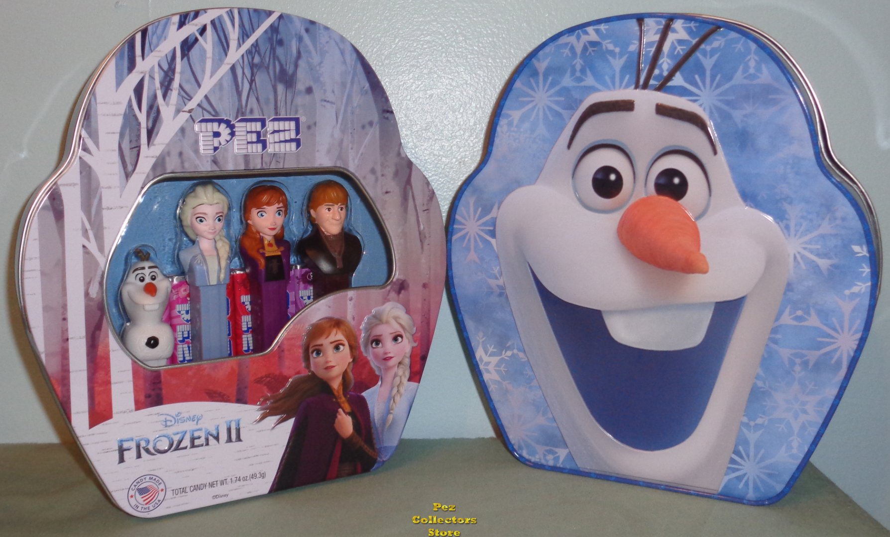 (image for) Frozen 2 Pez Gift Tin - new Elsa, Anna, Kristoff and mini Olaf - Click Image to Close