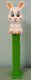 (image for) 2021 White Full Body Easter Bunny Pez on Green Stem Loose