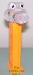 (image for) Kooky Zoo Clear Colorless Crystal Gator Pez on Orange Stem