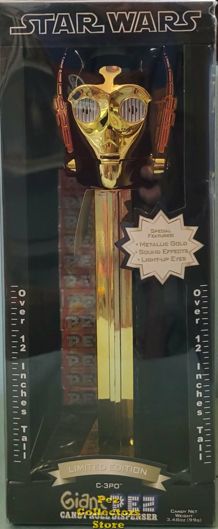 (image for) Star Wars Limited Edition Metallic Gold C3PO Giant Pez Light-Up Eyes Sound Effects