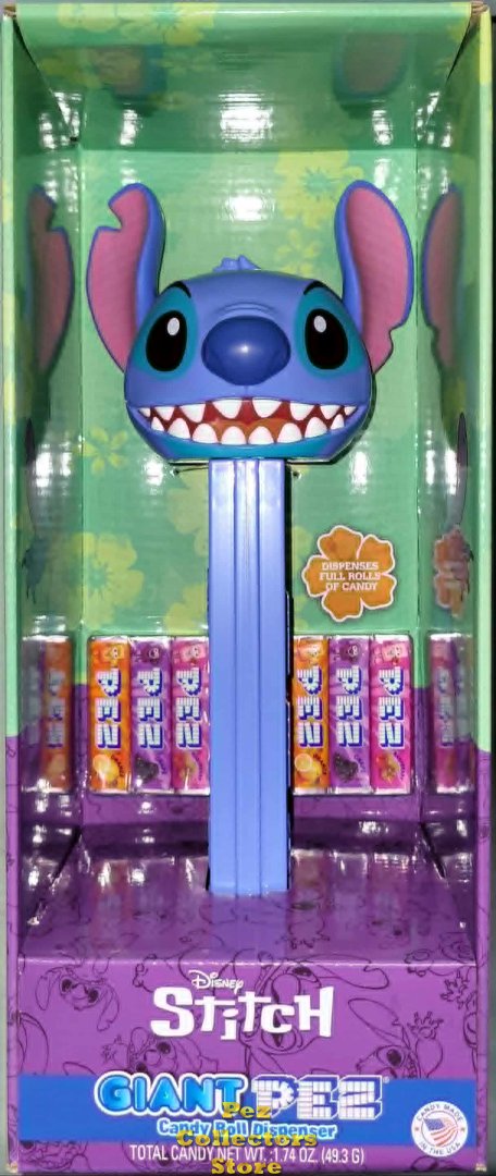 (image for) Disney Stitch Giant Pez Dispenser - Dispenses Rolls of Pez Candy!