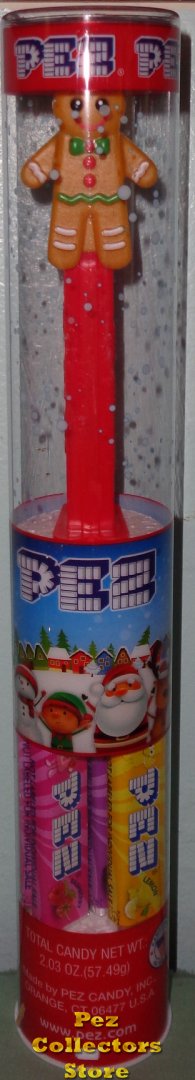 (image for) Gingerbread Man Pez in Christmas Tube