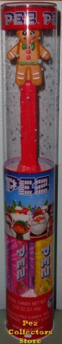 (image for) Gingerbread Man Pez in Christmas Tube