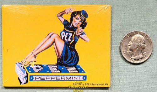 (image for) Pez Girl on Peppermint Candy Pack 2" x 3" Magnet by Nostalgic Art