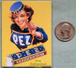 (image for) Pez Girl with Regular and Peppermint Pez Candy Pack 2" x 3" Magnet by Nostalgic Art