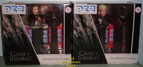 (image for) Game of Thrones Pez Twin Pack Pair Dany & Jon with Drogon