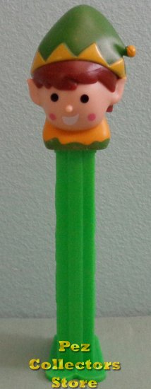 (image for) 2014 Christmas Green Elf With Yellow Trim Pez Loose - Click Image to Close