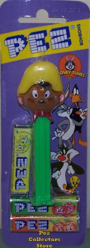 (image for) Speedy Gonzales Pez Green Stem Mint on Euro Looney Tunes Card