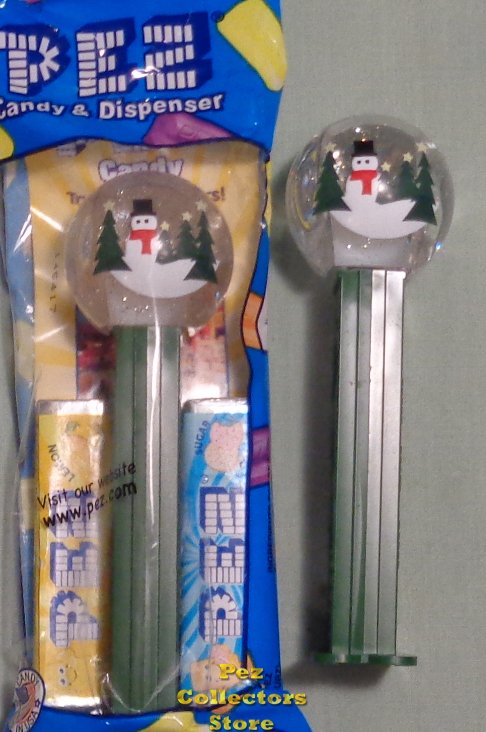 (image for) Green Stem Snow Globe Pez for Christmas 2018 MIB - Click Image to Close