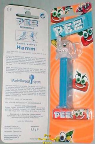 (image for) Hamm Crystal Elephant Pez! Mint on Maximilianpark Card!
