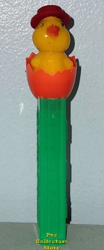 (image for) Chick A in Orange Hard Shell Egg on Fluorescent Green 3.4 NF Stem