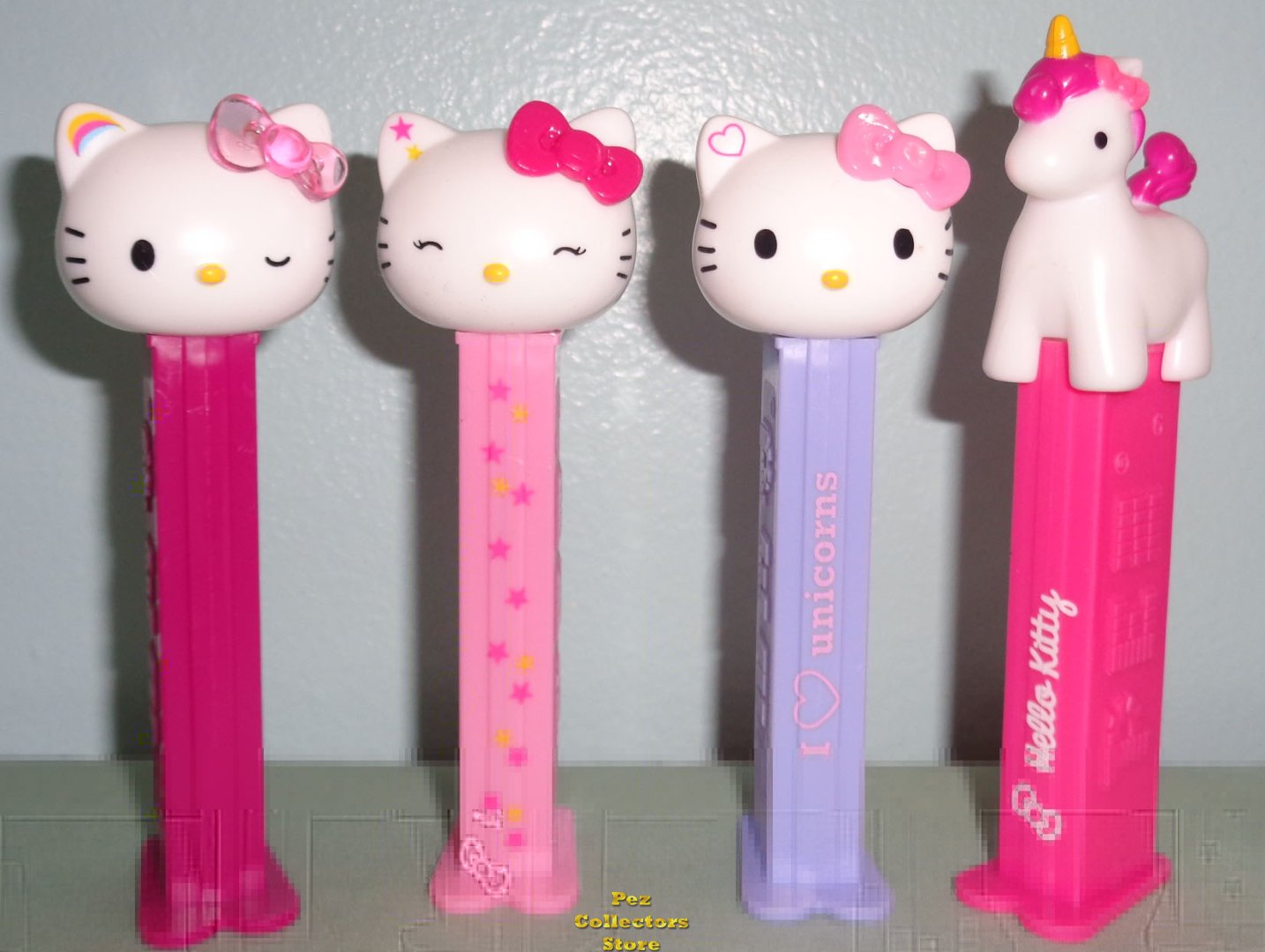 (image for) 2018 European Hello Kitty Unicorn Pez Set of 4 Loose - Click Image to Close