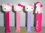 2018 European Hello Kitty Unicorn Pez Set of 4 Loose
