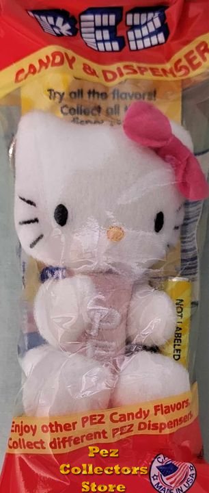 (image for) Pink Bow Pink Stem Hello Kitty Plush Pez Key Ring Mint in Bag