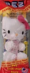 (image for) Pink Bow Pink Stem Hello Kitty Plush Pez Key Ring Mint in Bag