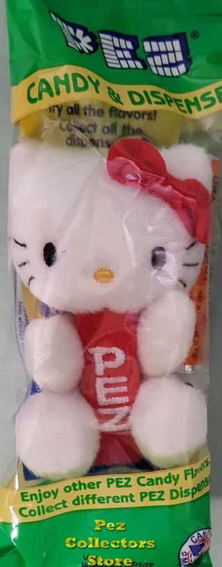 (image for) Red Bow Red Stem Hello Kitty Plush Pez Key Ring Mint in Bag
