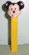 (image for) Light Face Mickey Molded Poke Thru Nose Pez Yellow 3.9 NF Hong Kong Stem