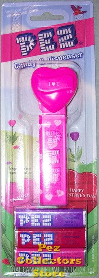 (image for) 2008 Hot Pink Valentines Heart - White Block Font I (heart) U MO