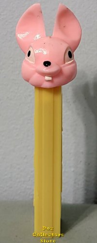 (image for) Hot Pink Fat Earred Bunny FEB Pez Yellow No Patent Austria NF stem