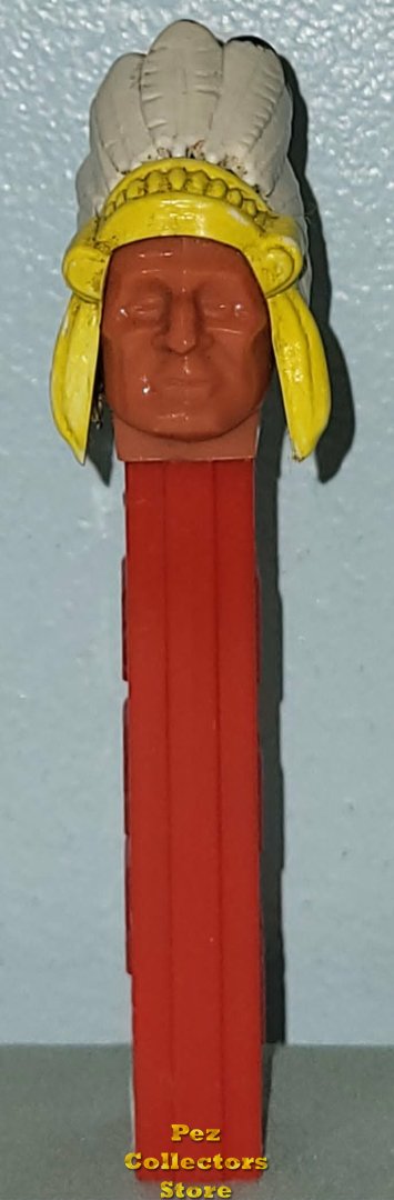 (image for) Indian Chief Brown Face Rubber Headdress Black Tips 2.6 Austria Stem