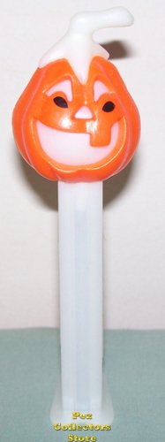 (image for) Jack-O-Lantern Revised Pumpkin Pez with GITD Stem Loose