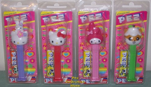 (image for) Original Hello Kitty set with Kuririn Hamster Pez Mint on Card