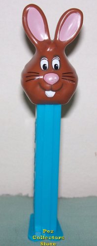(image for) Jeffrey Dylan's Candy Chocolate Bunny Pez on Blue Stem