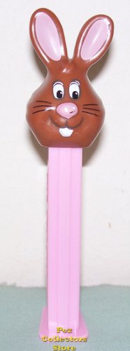 (image for) Jeffrey Dylan's Candy Chocolate Bunny Pez on Pink Stem