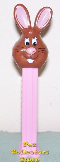 (image for) Jeffrey Dylan's Candy Chocolate Bunny Pez on Pink Stem