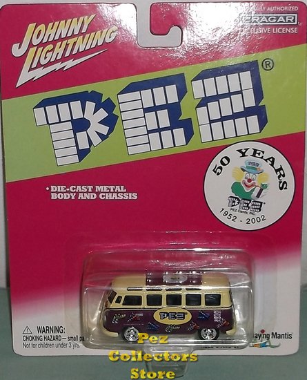 (image for) Johnny Lightning Pez 50th Anniversary Candy Pack VW Bus MOC - Click Image to Close