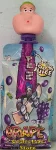 (image for) Bubbleman Pez Topper on a Grape Juice Box