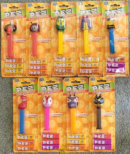 (image for) Kids Connection Colored Crystal Bugz Pez Set of 9 MOC