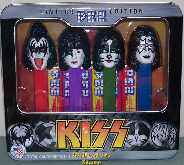 (image for) Retired Official KISS Band Pez Dispensers Mint in Gift Tin