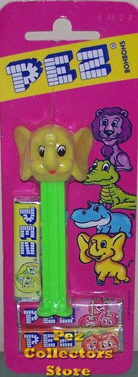 (image for) Kooky Zoo Elephant Pez mint on European Card - Click Image to Close