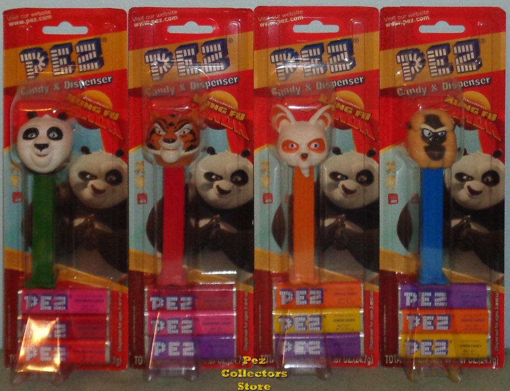 (image for) Kung Fu Panda Pez Set of 4 Mint on Cards - Click Image to Close