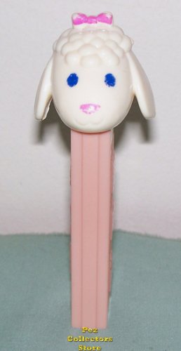 (image for) Lamb A Vintage Pez Ivory Head Pink Nose 2.6 Austria No Feet