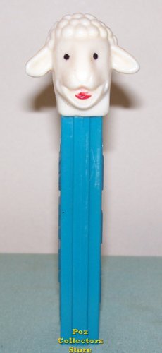 (image for) Lamb Merry Music Maker Pez Ivory Head NF Turquoise Blue Yugo Stem
