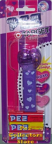 (image for) 2012 Lavender Purple Crystal Valentine Heart Pez 7.5 stem MOC