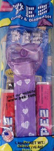(image for) ERROR 2012 Lavender Purple Crystal Valentine Heart Pez NO PRINT MIB