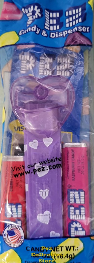 (image for) ERROR 2012 Lavender Purple Crystal Valentine Heart Pez NO PRINT MIB