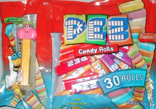 (image for) Original Bubbleman on Yellow Laydown Bag 30 rolls Pez Candy
